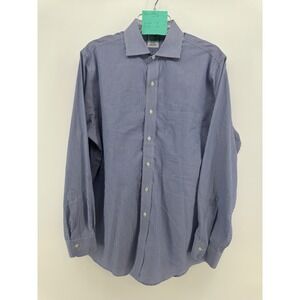 Brooks Brothers Regent Mens 16-34 Blue White Striped Supima Cotton Shirt no-iron